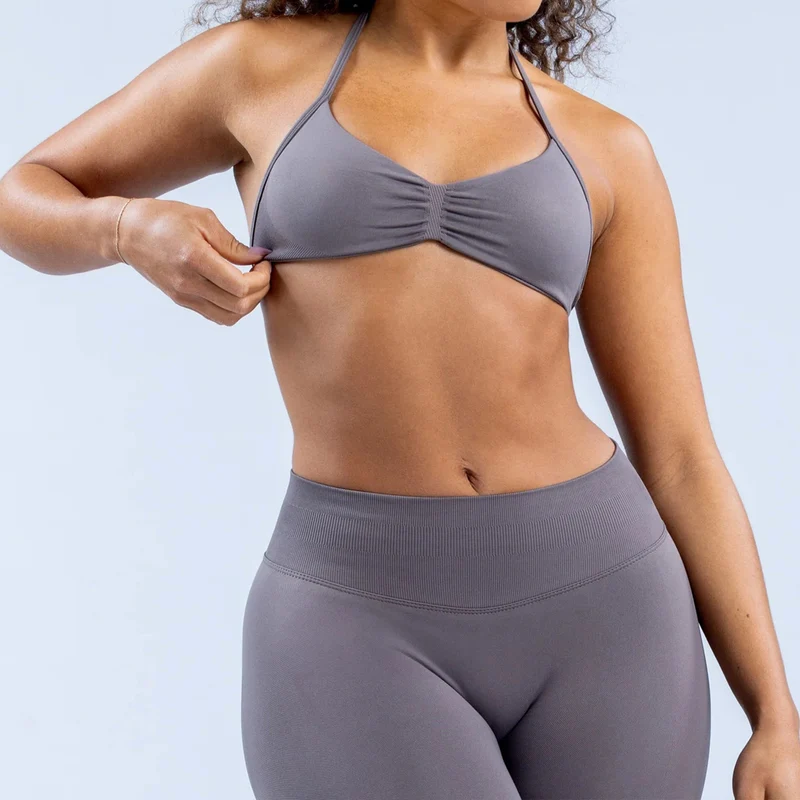 SPARK Seamless High-elastic Halter Neck Fitness Bra for Women RXW3003