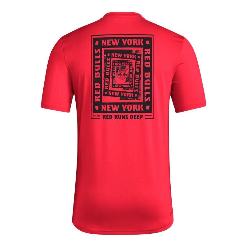 Red Bull New York adidas Pregame T-Shirt
