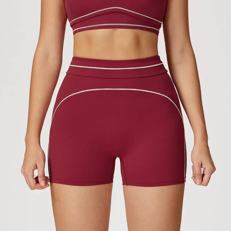 SPARK Contrast Color Folded High Waist Shorts ZC7028