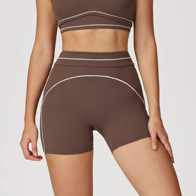 SPARK Contrast Color Folded High Waist Shorts ZC7028