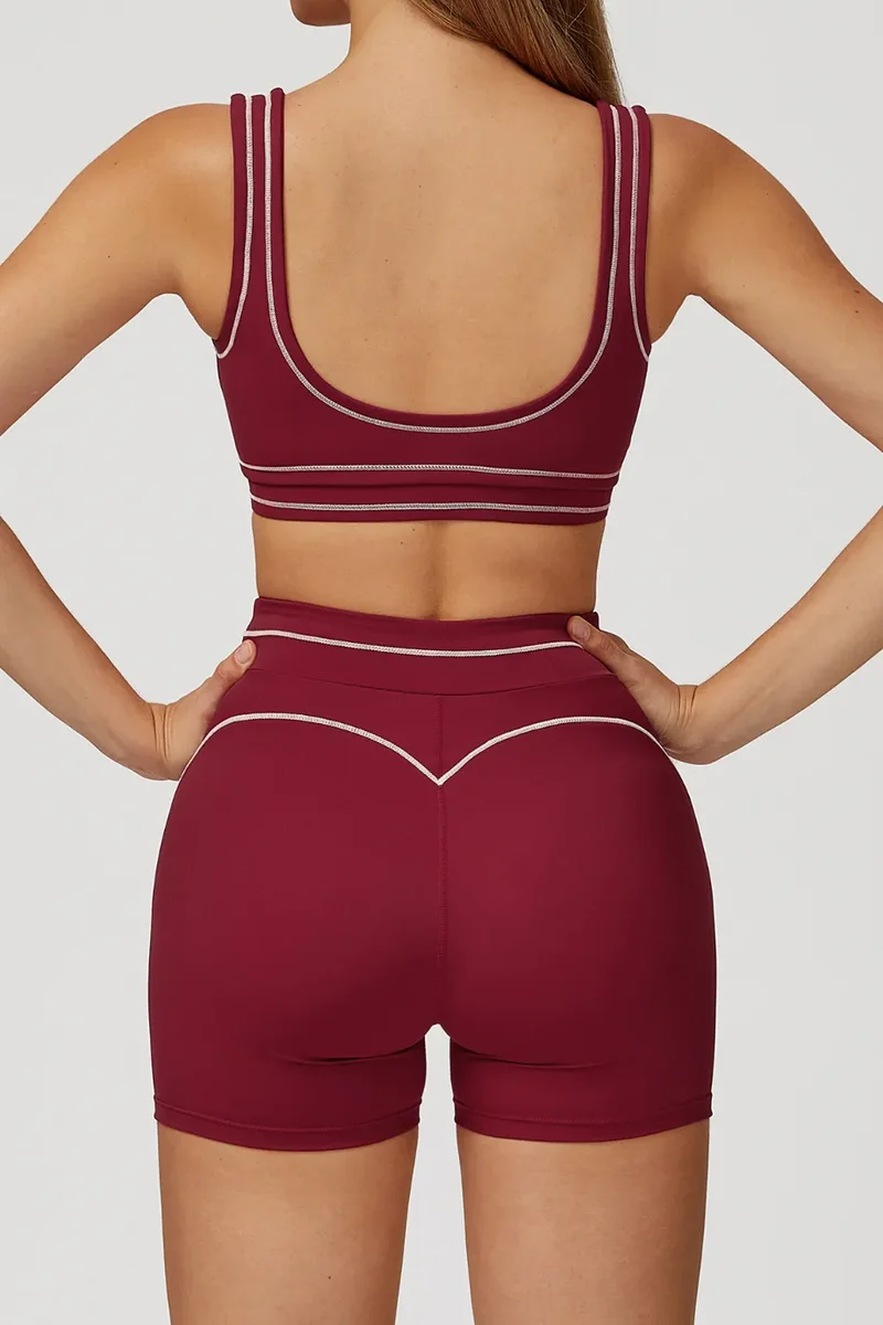 SPARK Contrast Color Folded High Waist Shorts ZC7028
