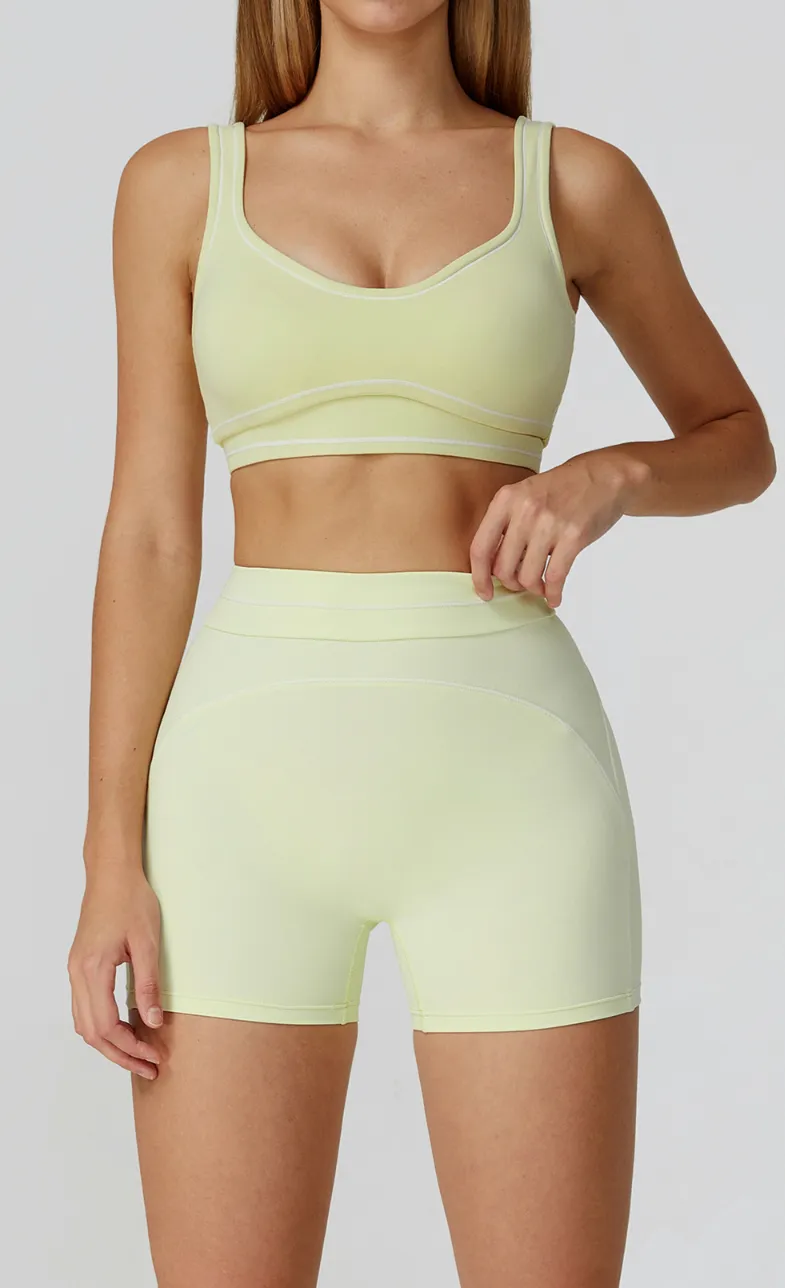 SPARK Contrast Color Folded High Waist Shorts ZC7028