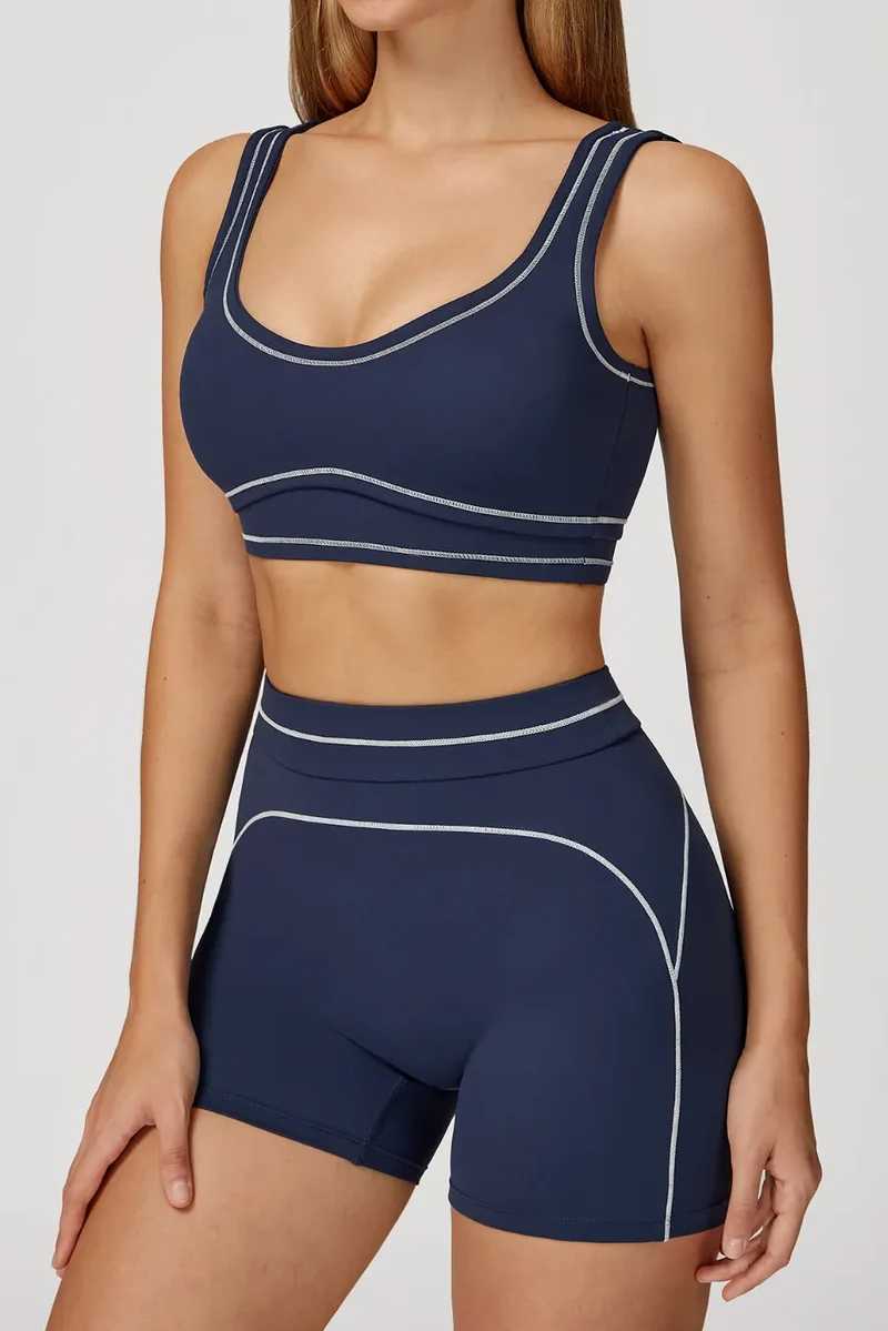 SPARK Contrast Color Folded High Waist Shorts ZC7028