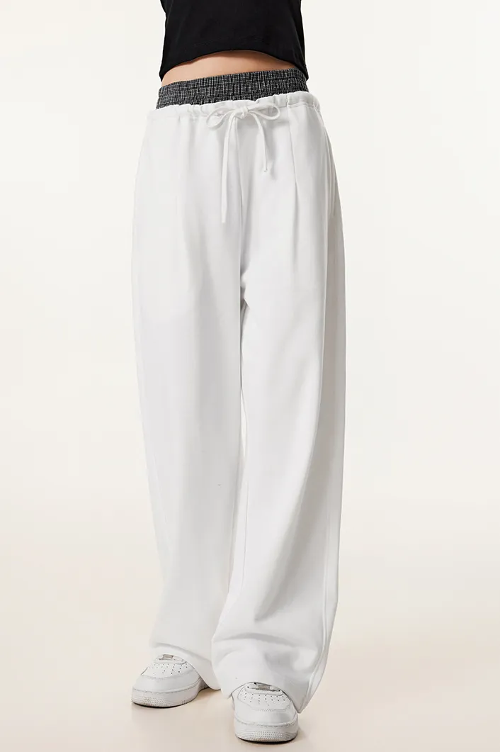 SPARK Double Waist Casual Wide Leg Pants TH25154
