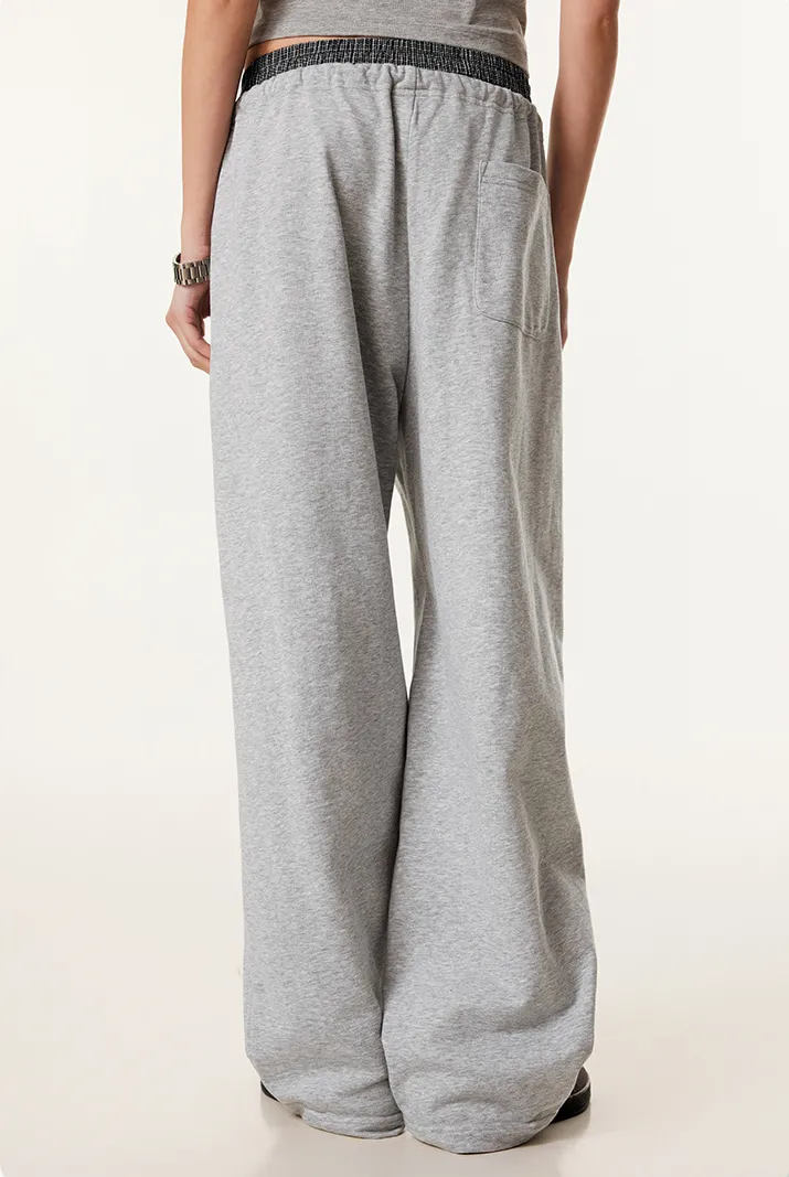 SPARK Double Waist Casual Wide Leg Pants TH25154