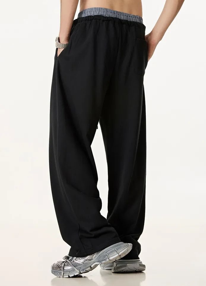 SPARK Double Waist Casual Wide Leg Pants TH25154