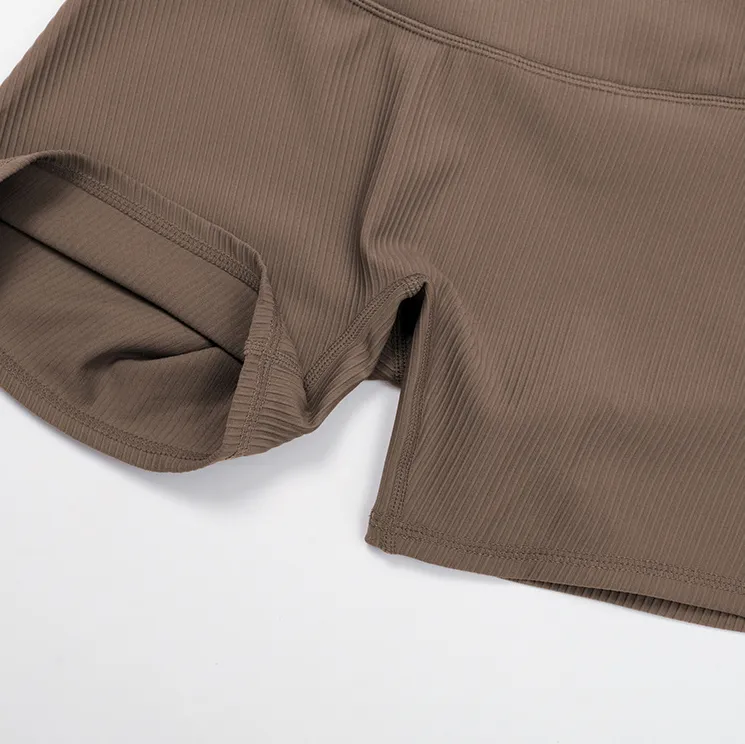 SPARK High Waist Ribbed Fitness Shorts ZC3093