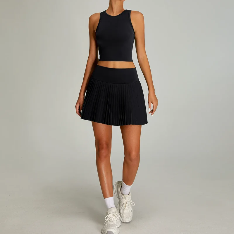 SPARK New Pleated Tennis Skirt Set For Women YJ0240