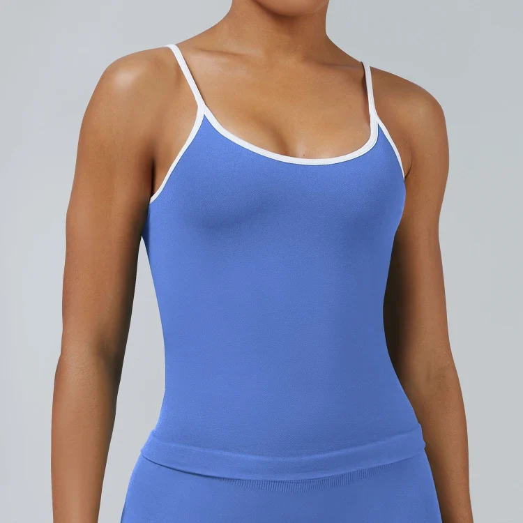 SPARK Seamless Tight Color Block Sports Tank Top RXW3006