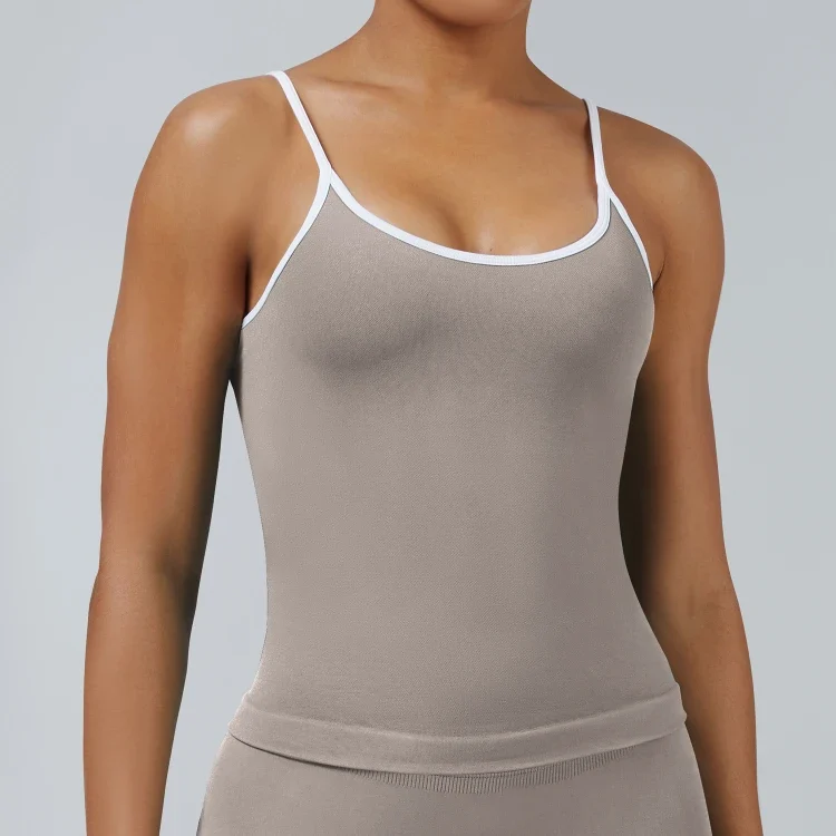 SPARK Seamless Tight Color Block Sports Tank Top RXW3006