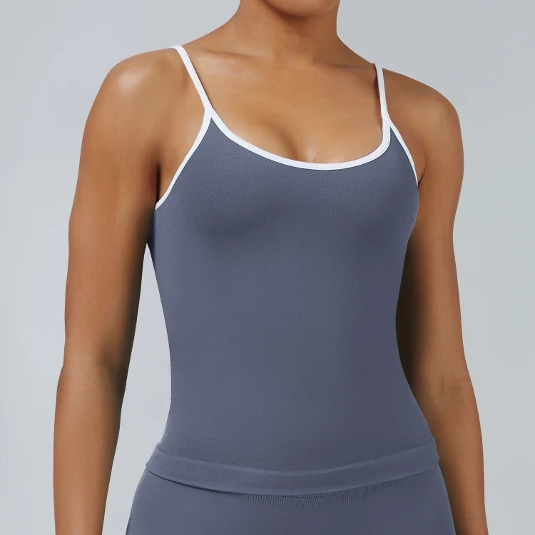 SPARK Seamless Tight Color Block Sports Tank Top RXW3006