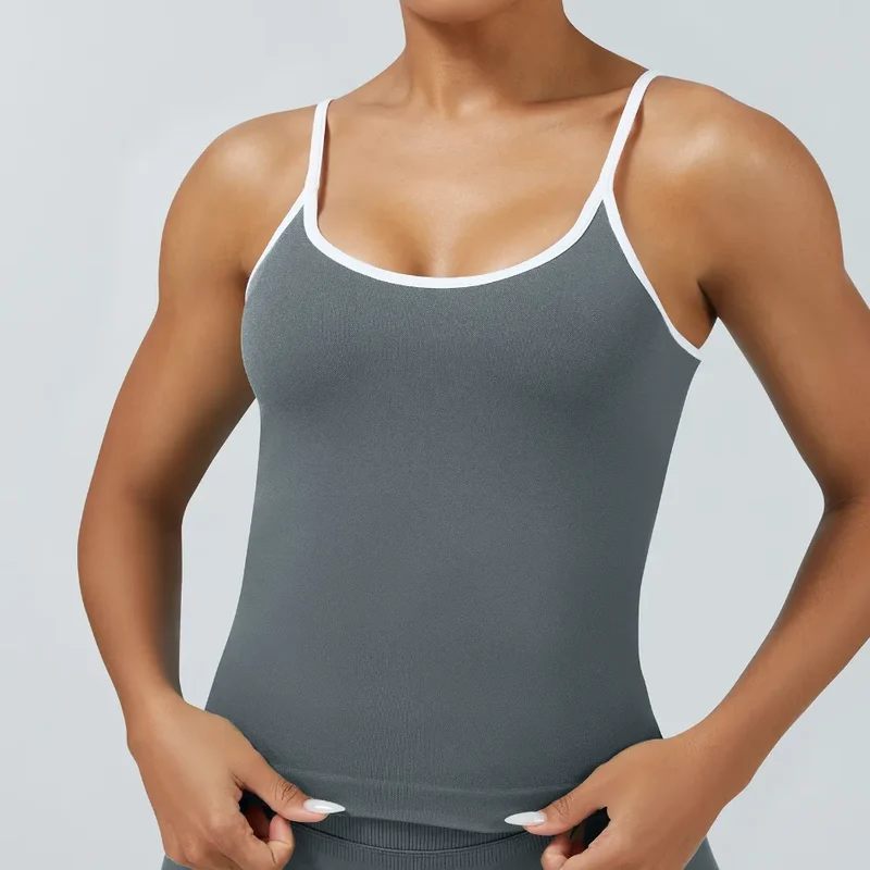 SPARK Seamless Tight Color Block Sports Tank Top RXW3006