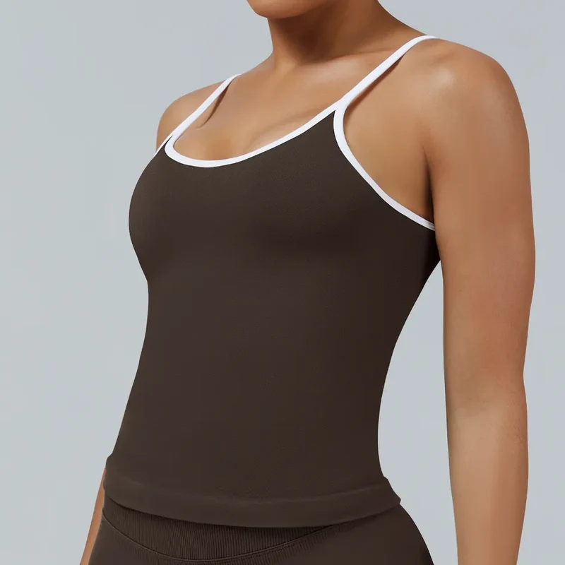 SPARK Seamless Tight Color Block Sports Tank Top RXW3006