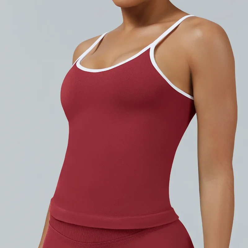 SPARK Seamless Tight Color Block Sports Tank Top RXW3006