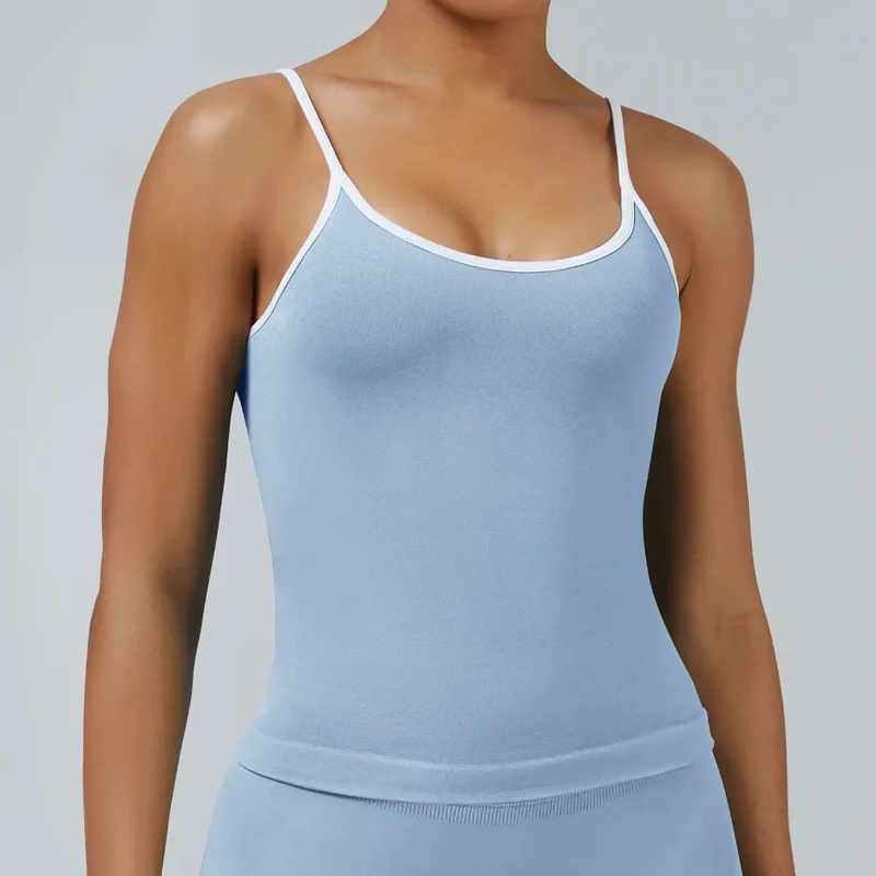 SPARK Seamless Tight Color Block Sports Tank Top RXW3006