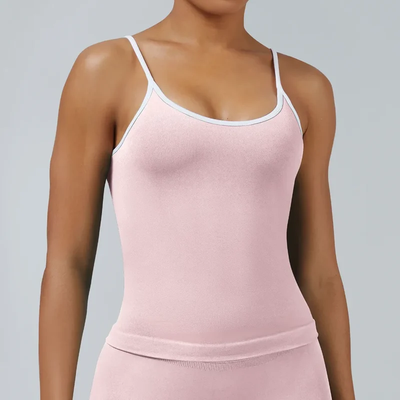 SPARK Seamless Tight Color Block Sports Tank Top RXW3006