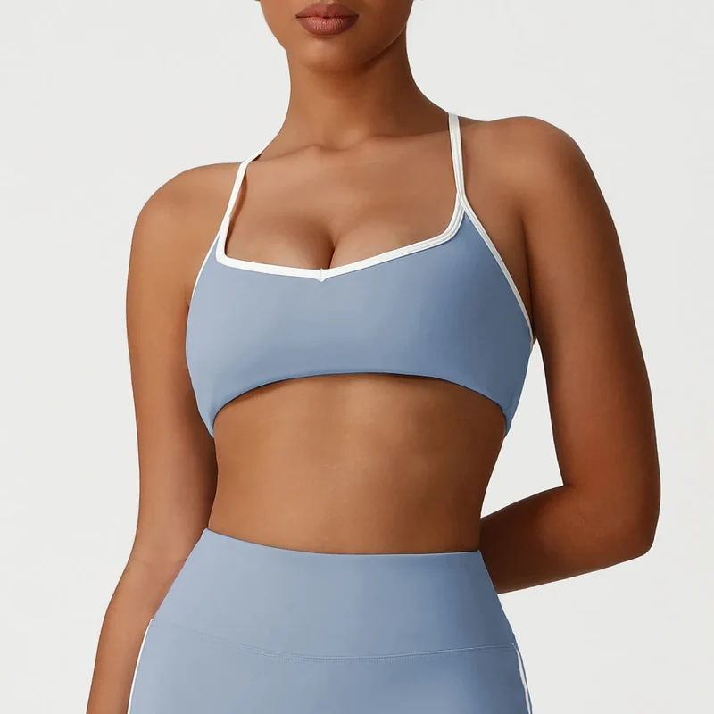 SPARK Shockproof Gathered High Elastic Sports Yoga Bra YG2535