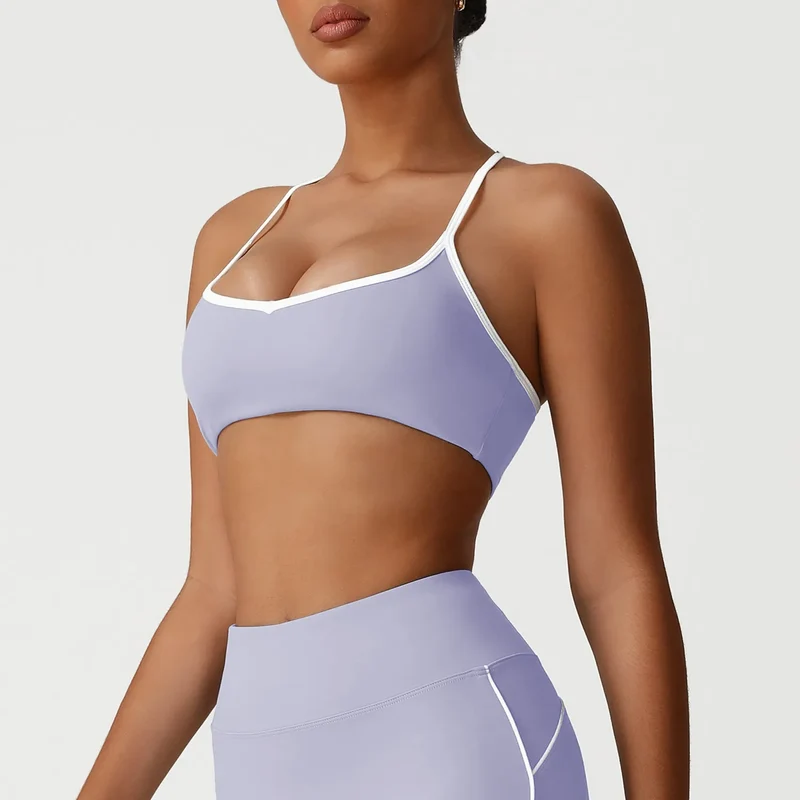 SPARK Shockproof Gathered High Elastic Sports Yoga Bra YG2535