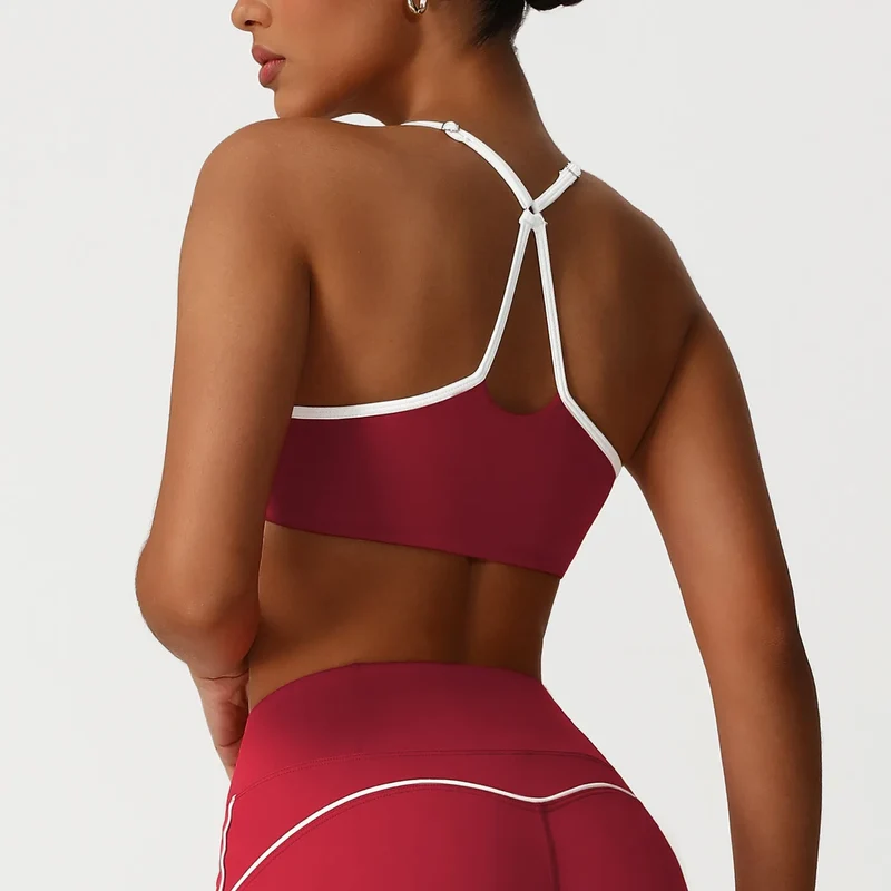 SPARK Shockproof Gathered High Elastic Sports Yoga Bra YG2535