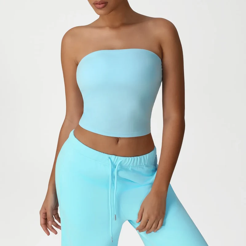 SPARK Sports Bra Strapless Yoga Tube Top YG2525