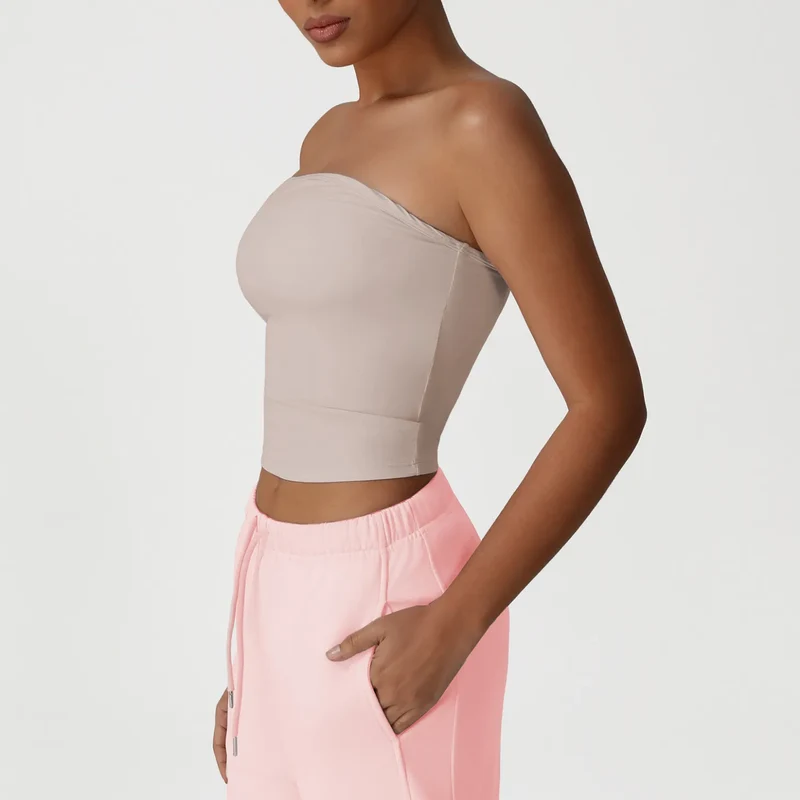 SPARK Sports Bra Strapless Yoga Tube Top YG2525