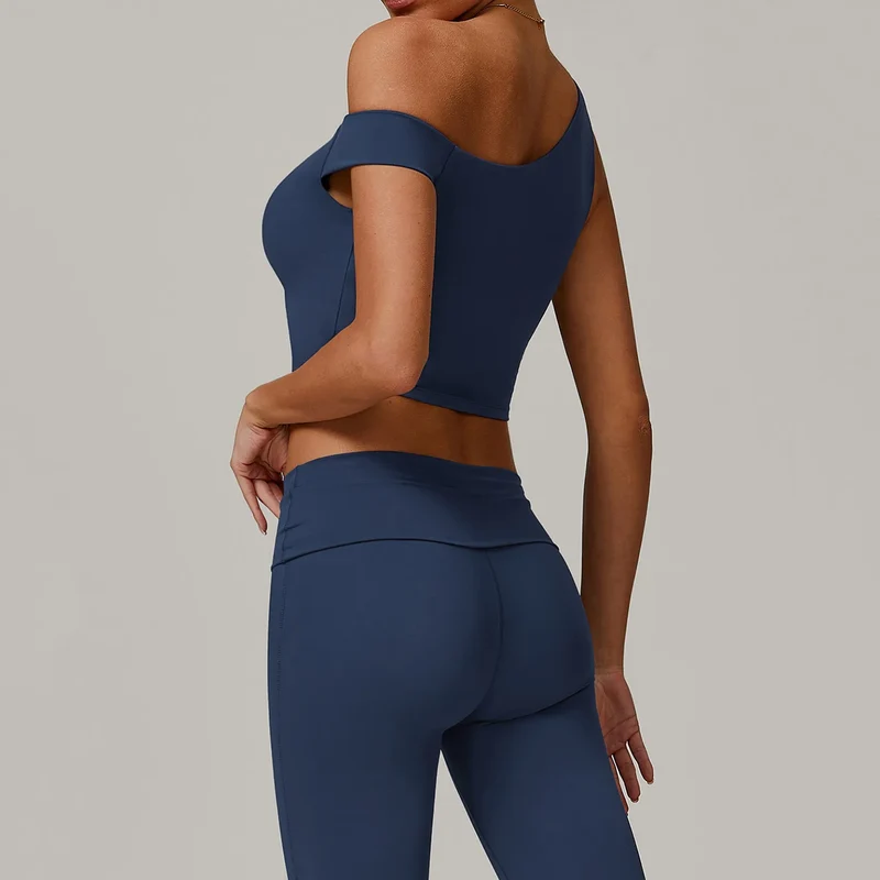 SPARK Recycled One Shoulder Crop Tank Top ZC9207