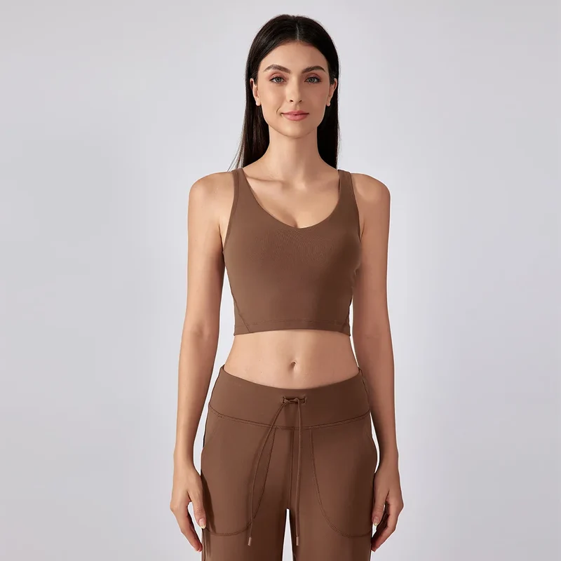 SPARK Angola Red Padded Yoga Tank Tops DQ2054
