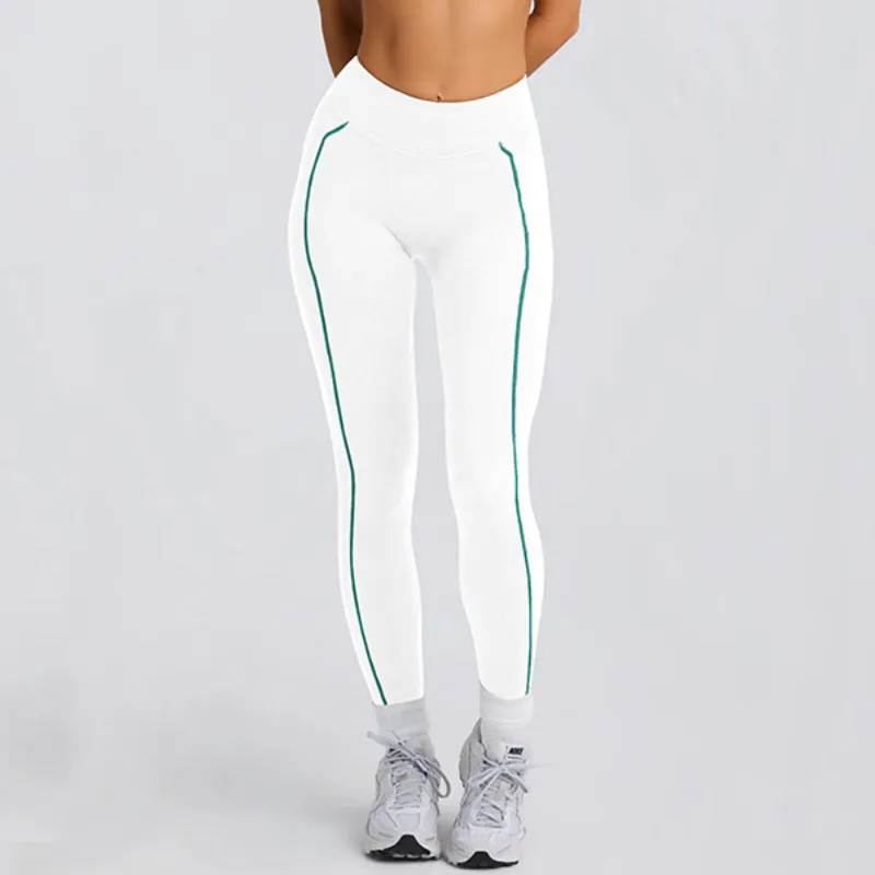 SPARK Contrast Color Tube Bra and Leggings Fitness Set QY4031