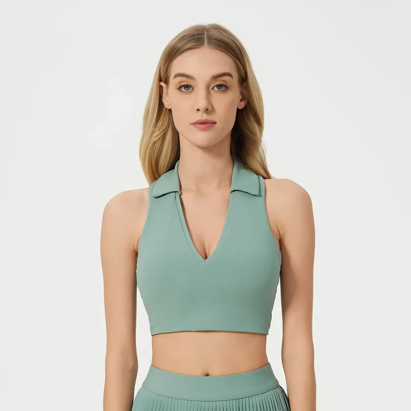 SPARK Polo V Neck Active Tank Top DQ25009