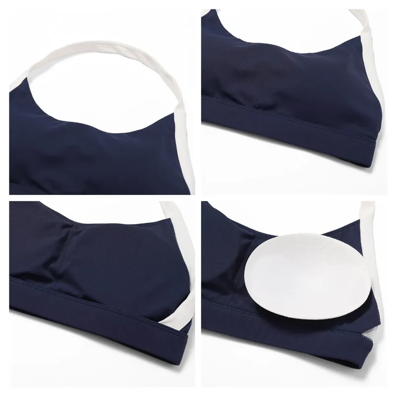 SPARK Color Block Halter Sports Bra ZC8605