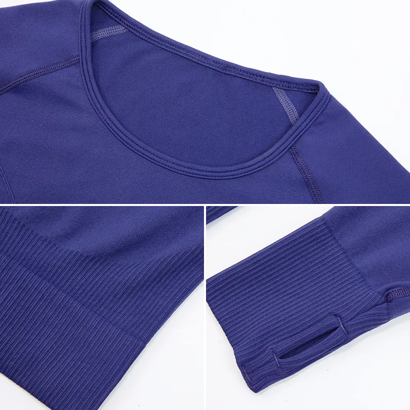 SPARK Seamless Long Sleeve Crop Top YJ0167