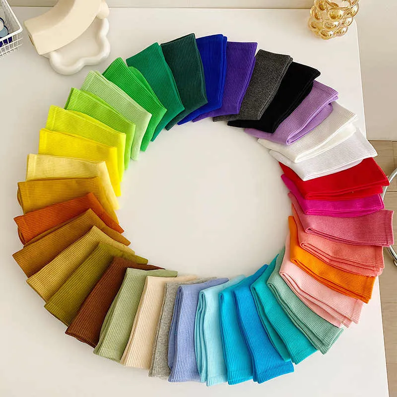 Free shipping【3-Pair Set】SPARK Spring And Autumn Thin Candy Color Stockings