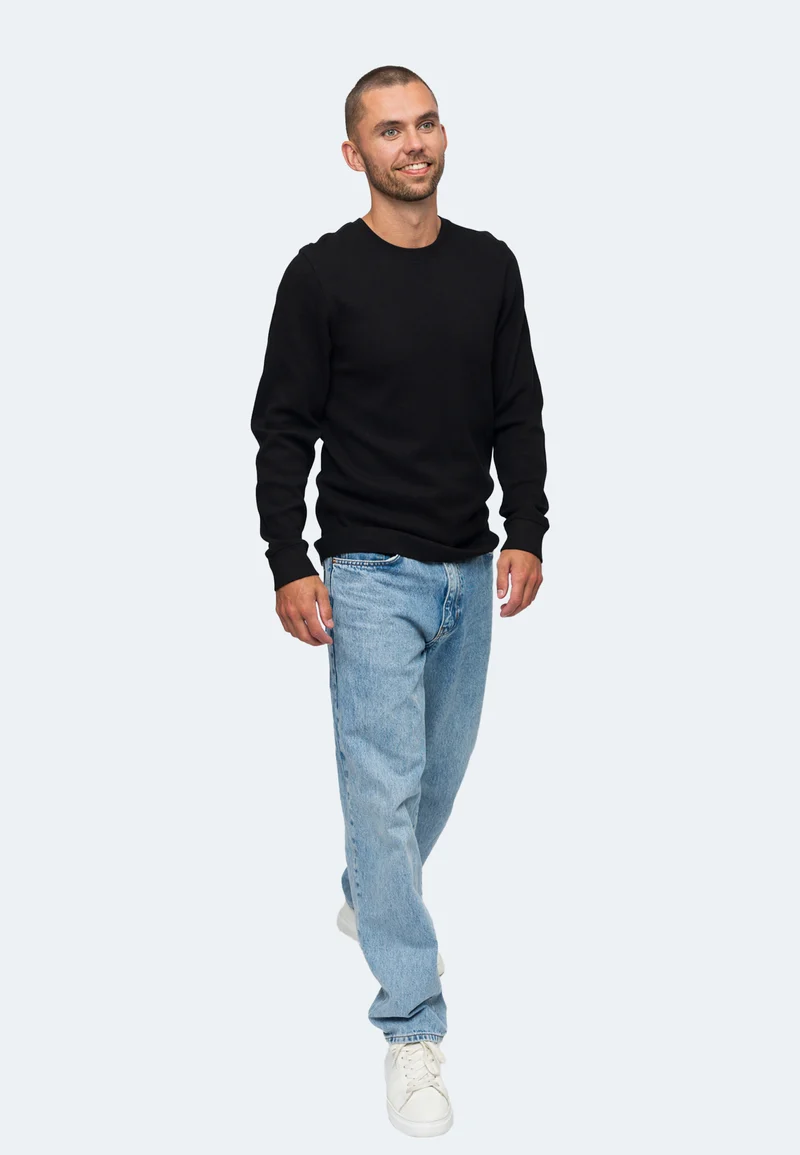Herren Longsleeve Strickpullover Manuel