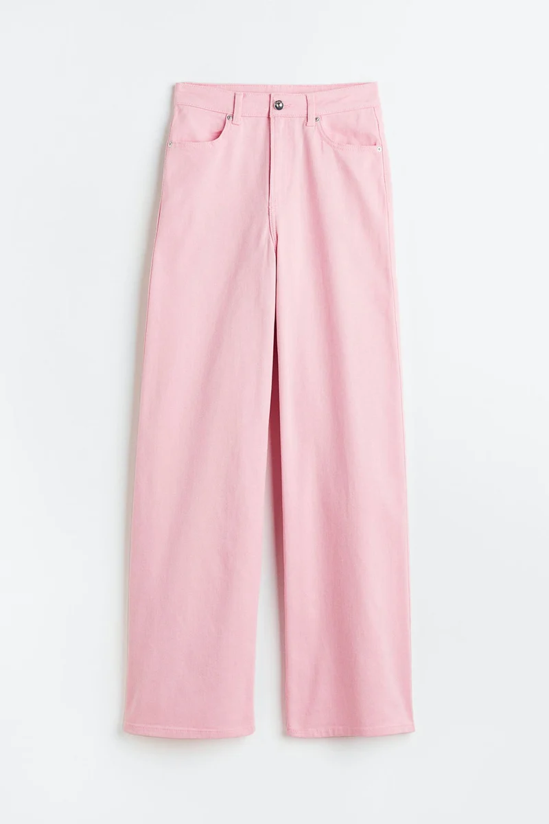 Wide-leg Twill Pants