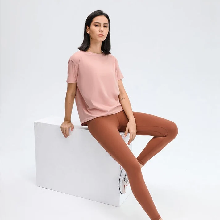 T-shirt de sport large - Rose