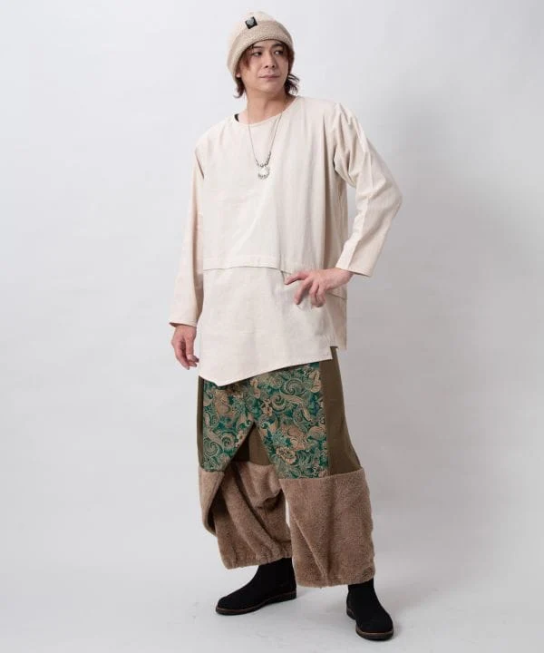 Haut oversize en coton à chevrons pour homme