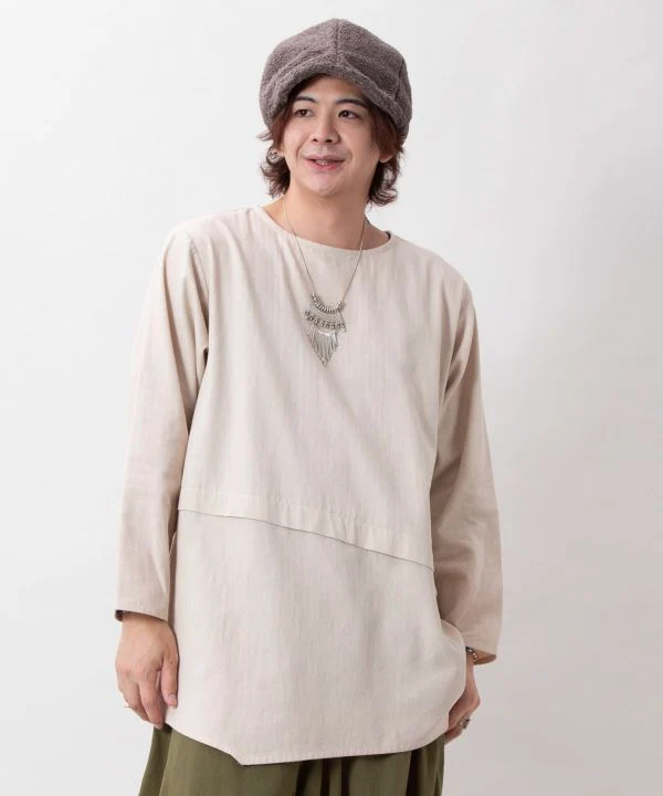 Haut oversize en coton à chevrons pour homme
