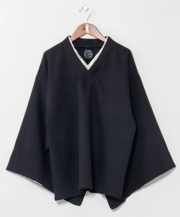 Blouse style kimono avec broderie Sharemon