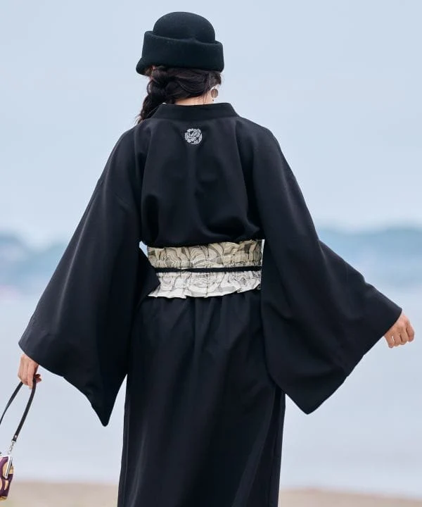 Blouse style kimono avec broderie Sharemon