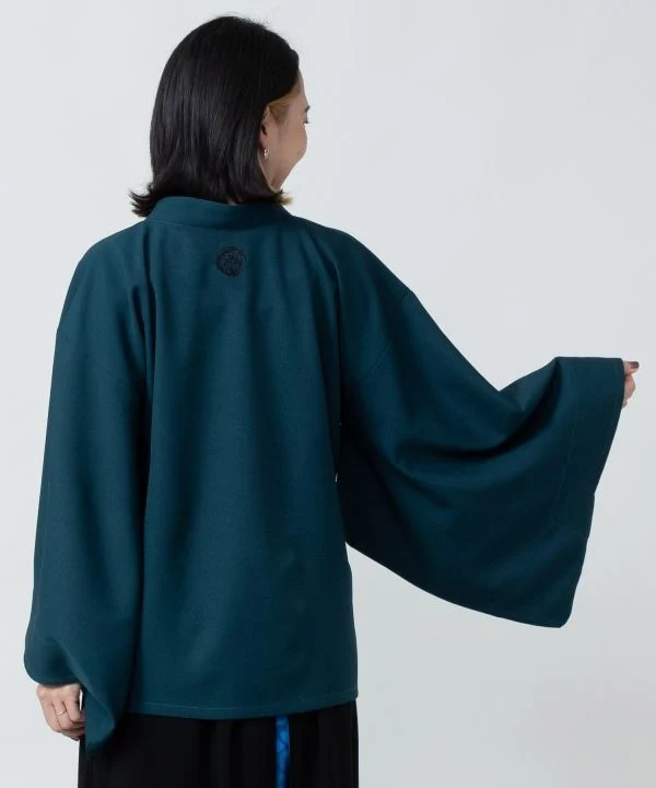 Blouse style kimono avec broderie Sharemon