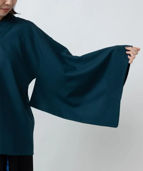 Blouse style kimono avec broderie Sharemon