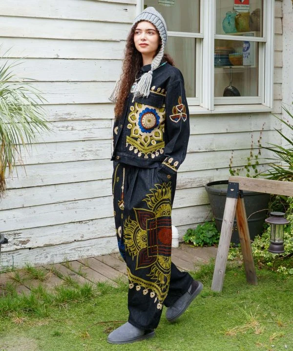 Chemise en jean brodée Ari