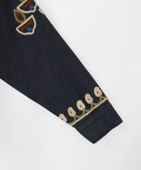 Chemise en jean brodée Ari