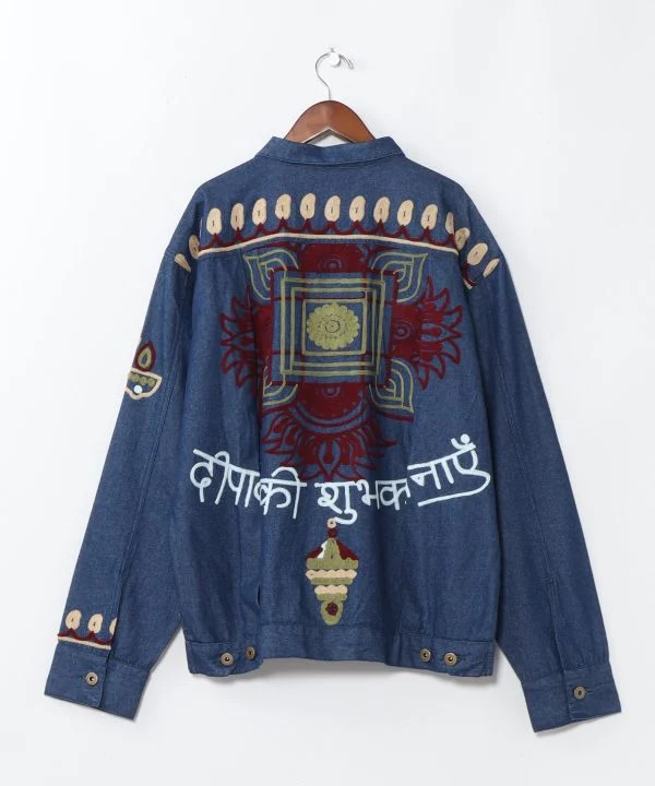 Chemise en jean brodée Ari pour homme