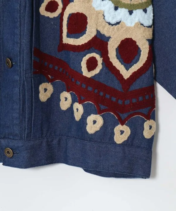 Chemise en jean brodée Ari pour homme