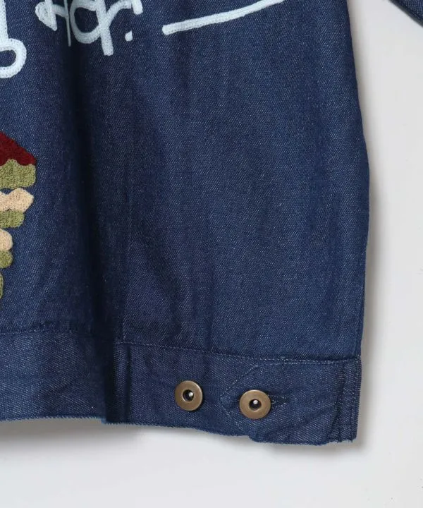 Chemise en jean brodée Ari pour homme