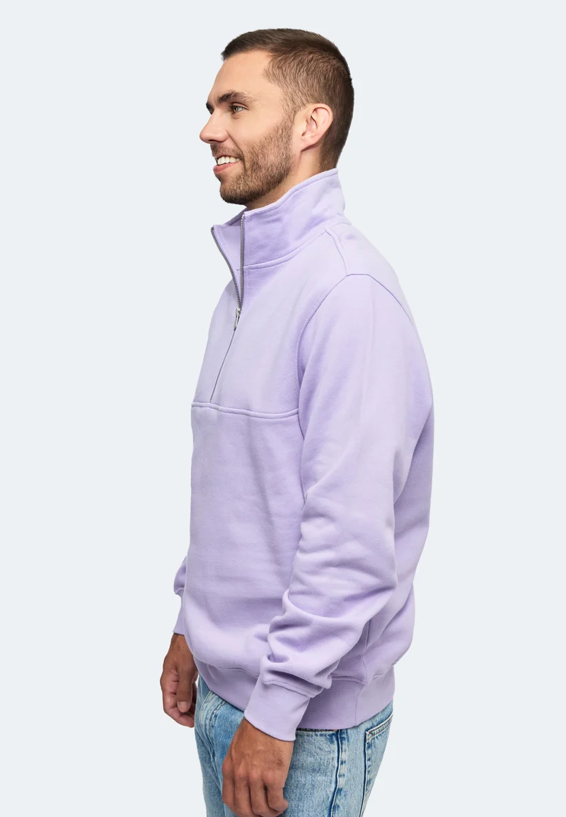 1002 Oxford – Half-Zip Sweatshirt mit Stehkragen
