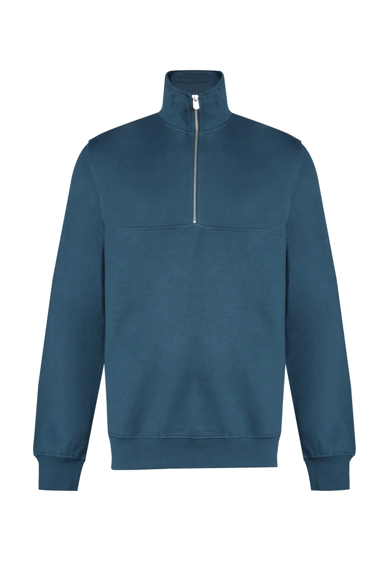 1002 Oxford – Half-Zip Sweatshirt mit Stehkragen