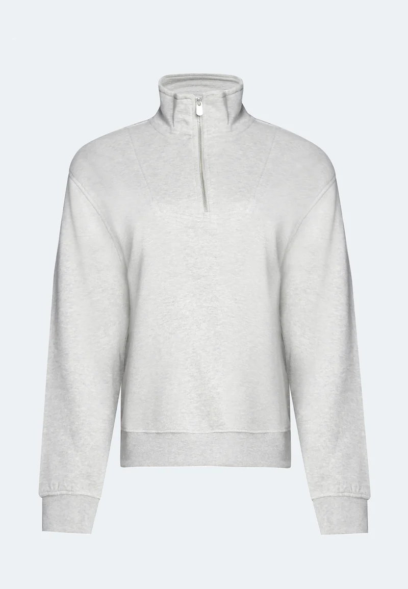 1001 Manchester – Half-Zip Sweatshirt Damen mit Stehkragen