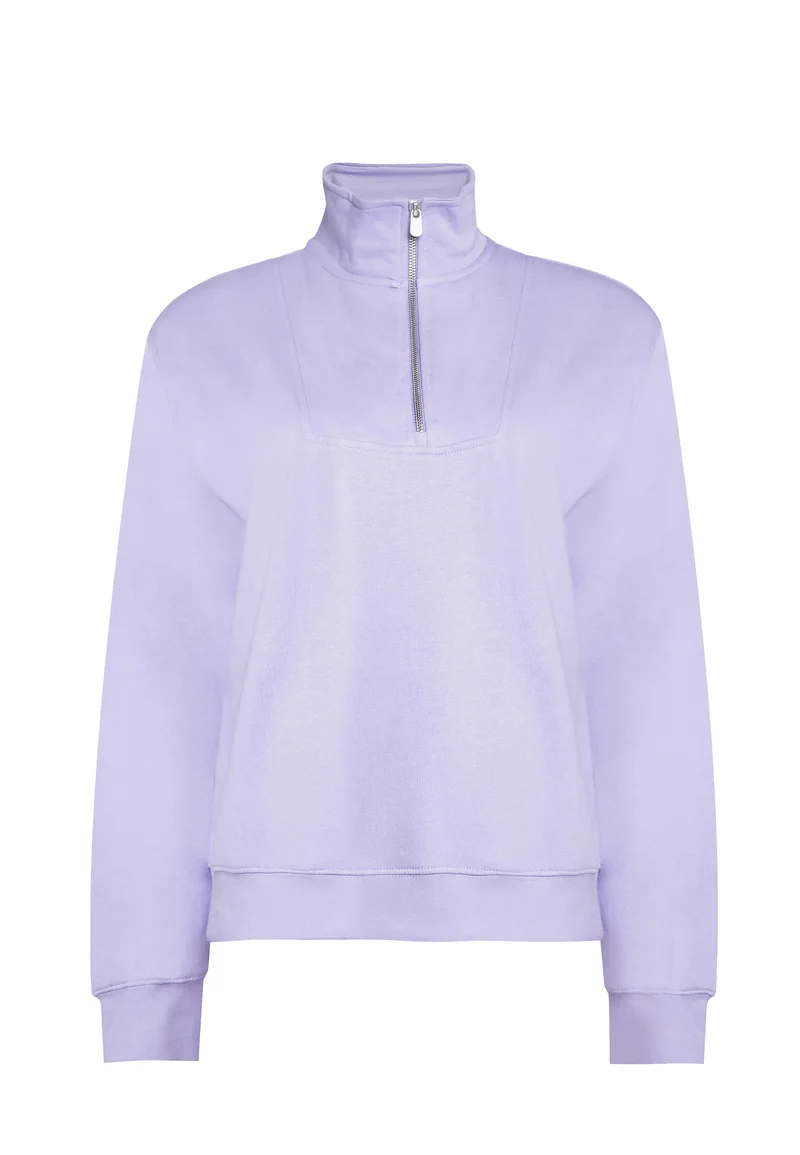 1001 Manchester – Half-Zip Sweatshirt Damen mit Stehkragen